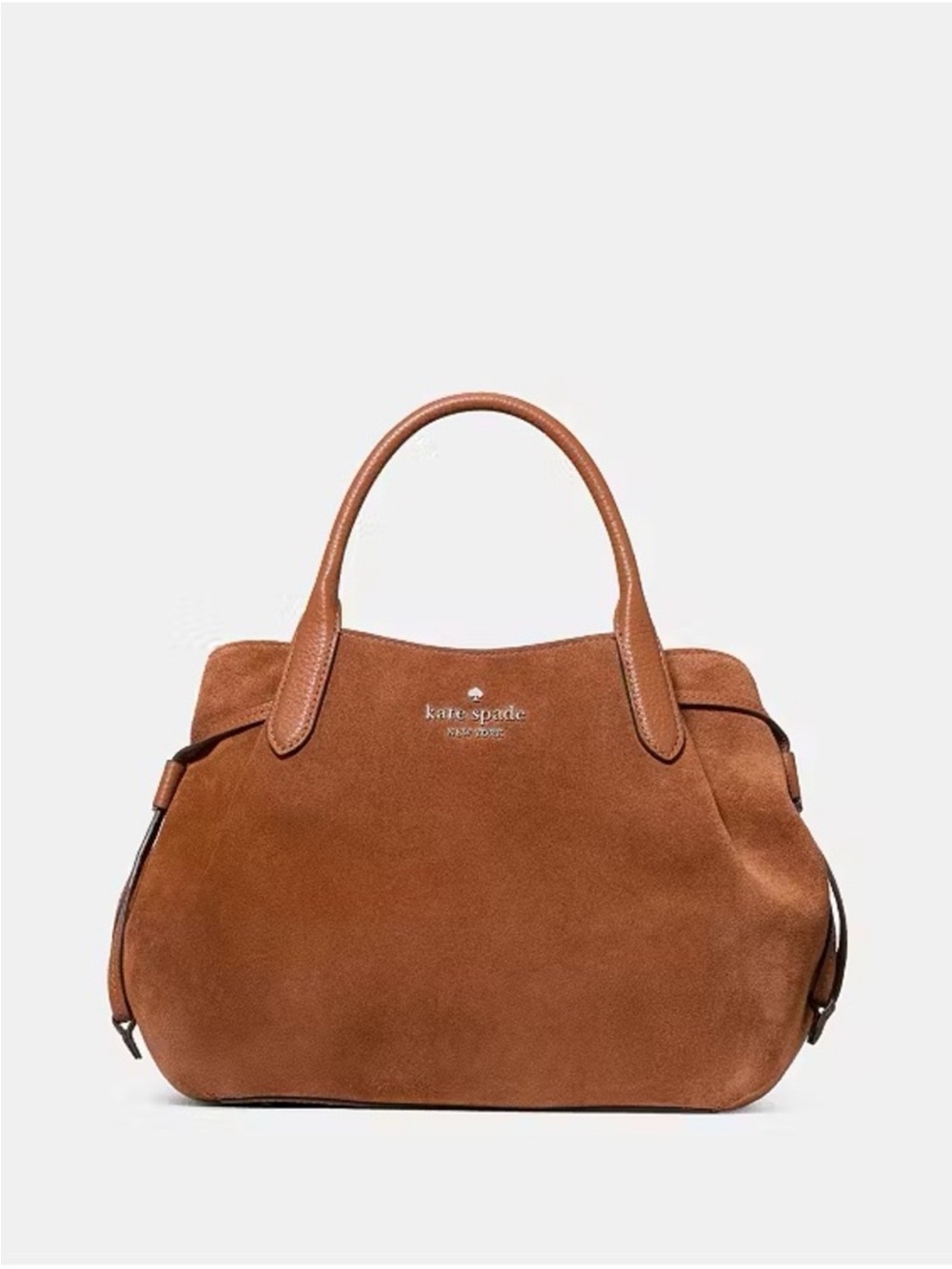 Kate Spade Dumpling Suede Small Satchel in Warm Gingerbread